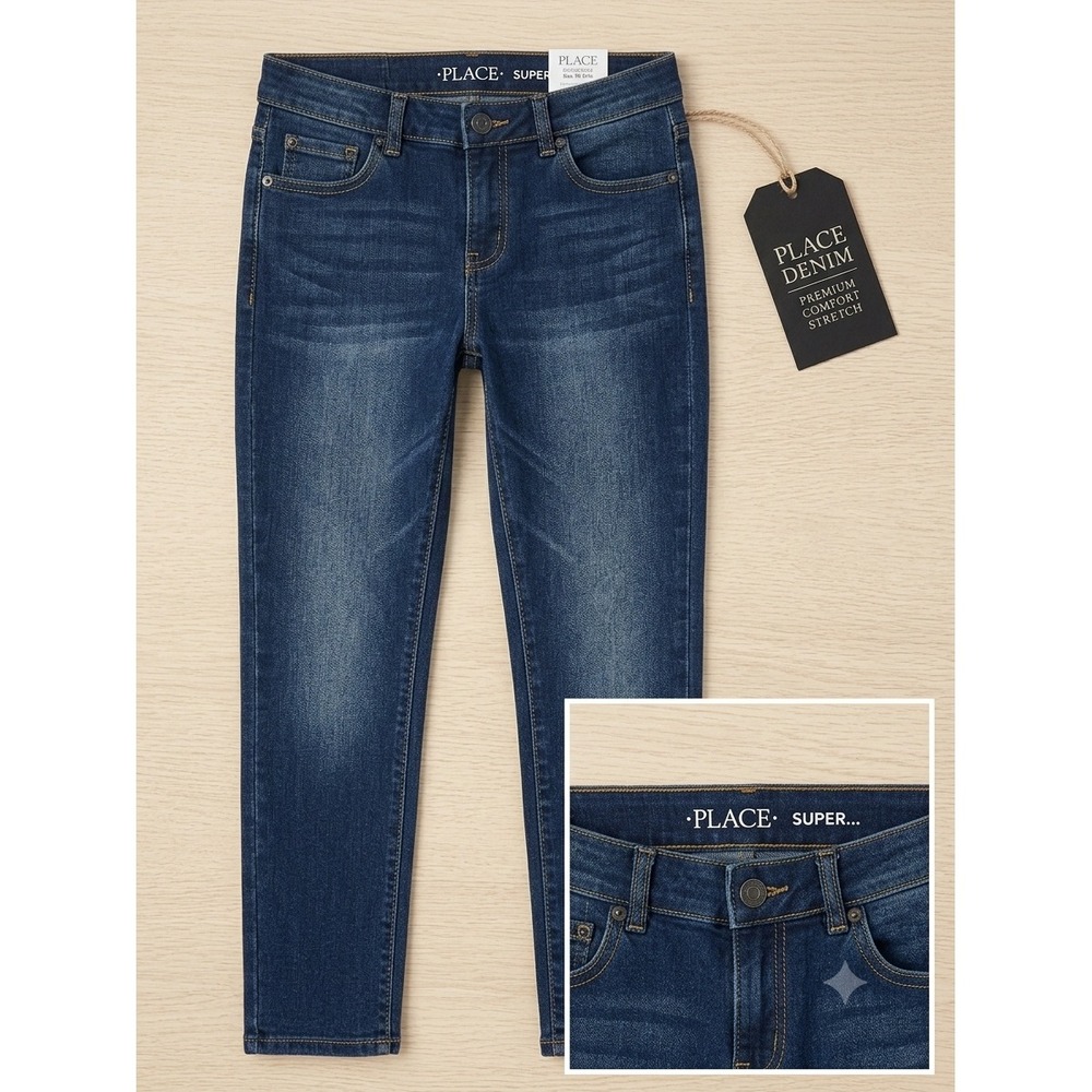 The Childrens Place Super Skinny Jeans Medium Wash Comfort Stretch Size 14